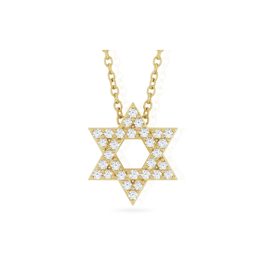 Star of David Necklace with Natural Diamonds
