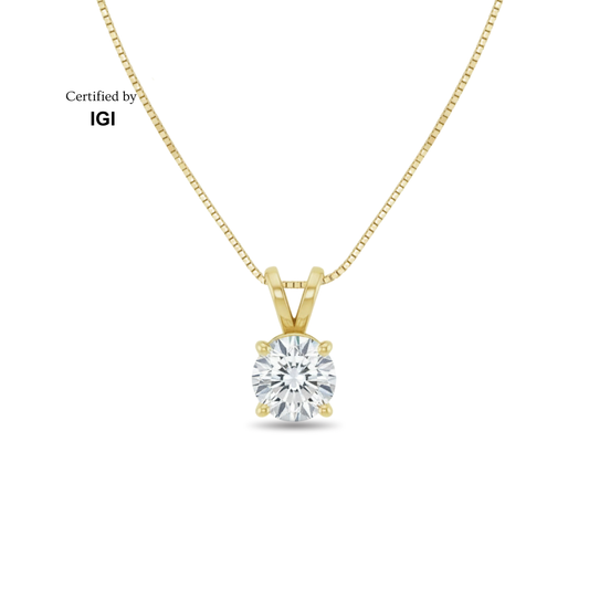 Prong-Set Round Lab-Grown Diamond Solitaire