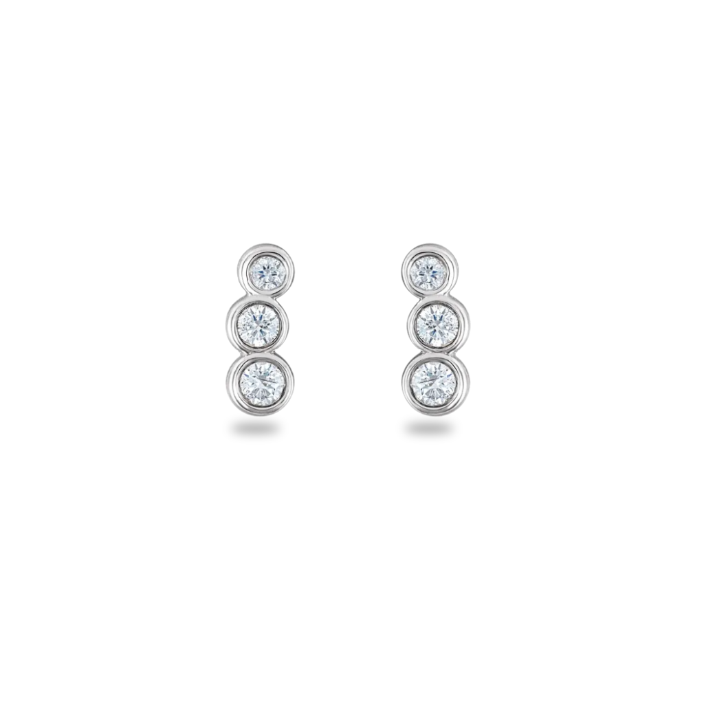 Petite Natural Diamond Ear Climber Earrings