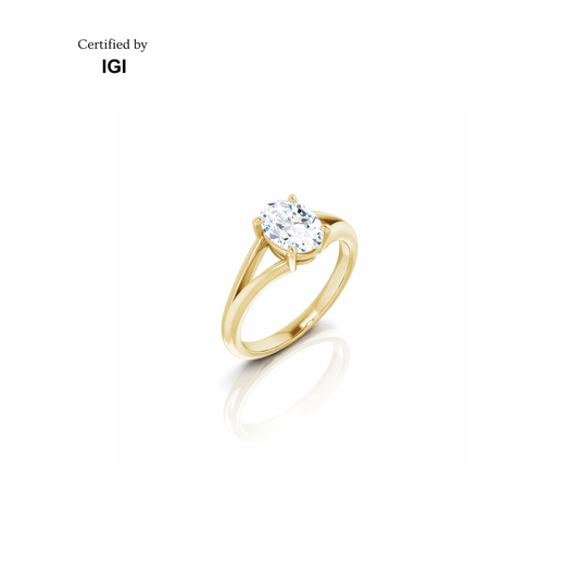 Oval Cut Diamond Solitaire Engagement Ring