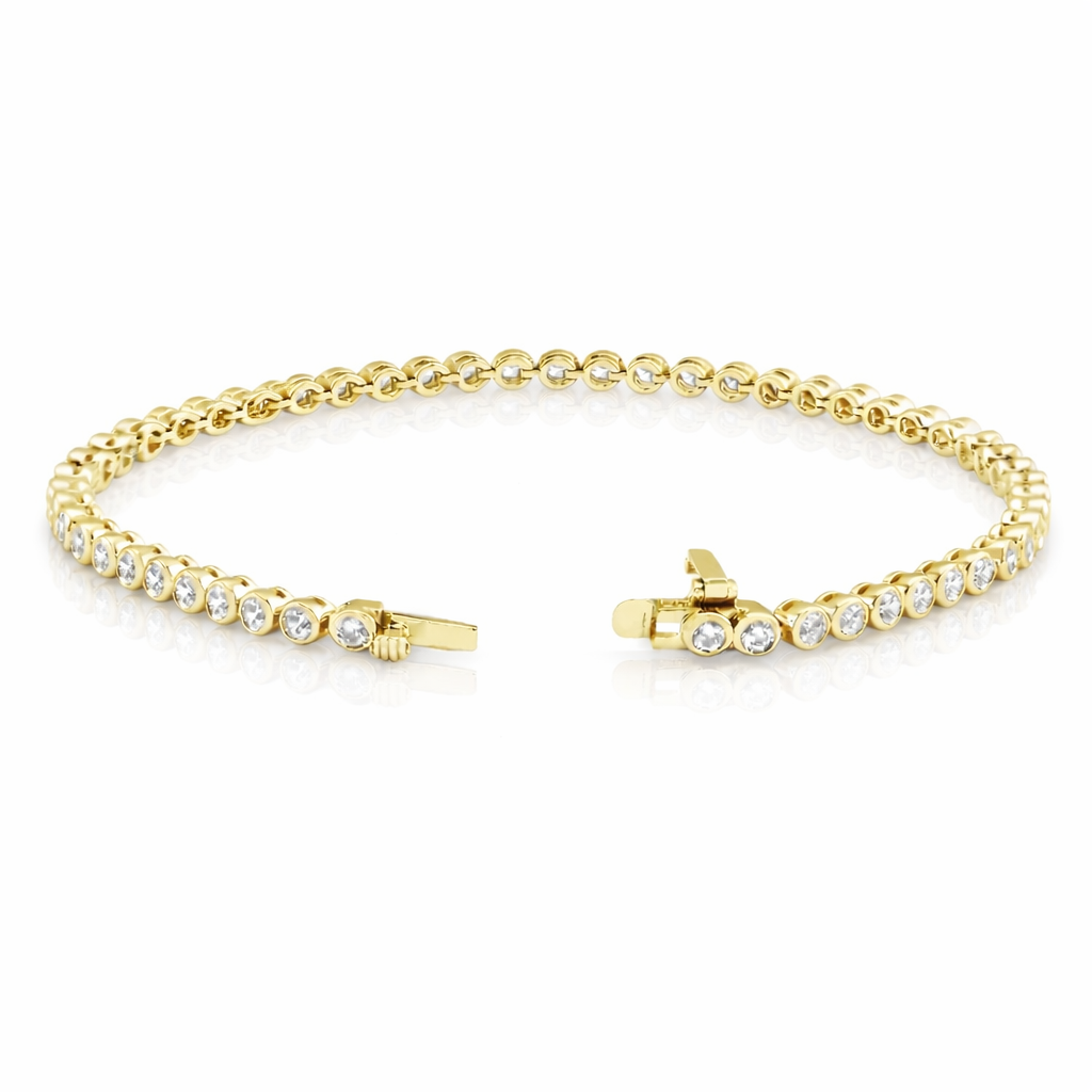 Lab-Grown Diamond Tennis Bracelet in Solid Gold
