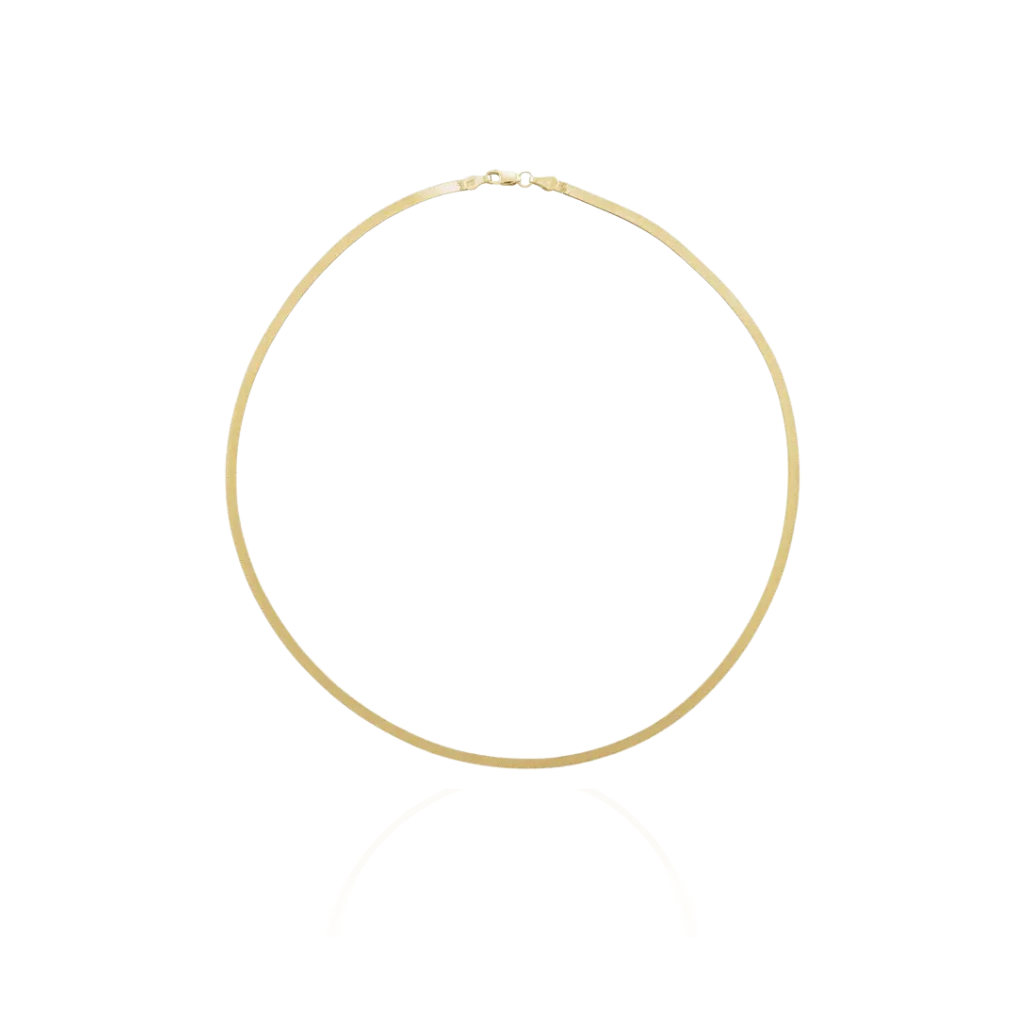 Flexible Herringbone Gold Chain