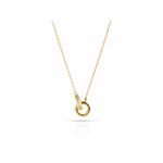 Natural Diamond Interlocking Circle Necklace in 14K Yellow Gold Image