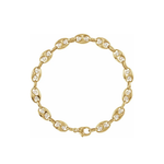 14K Solid Gold 1 CTW Lab-Grown Diamond Mariner Link Bracelet – 7.5
