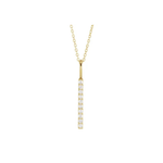 14K Gold Lab-Grown Diamond Vertical Bar 16-18