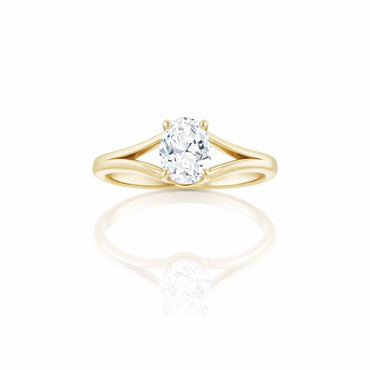 Oval Cut Diamond Solitaire Engagement Ring