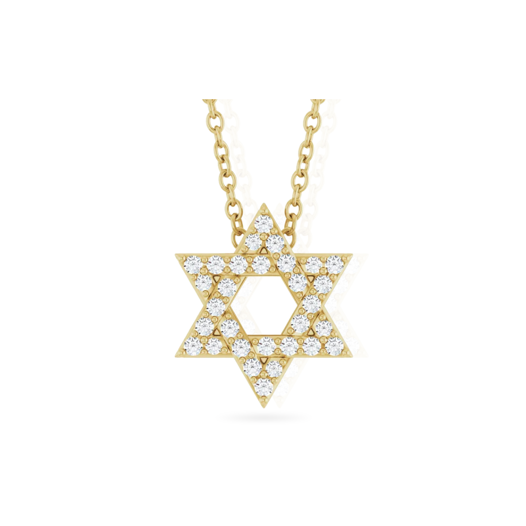 Star of David Necklace with Natural Diamonds