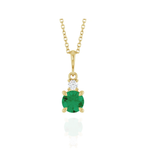 Lab-Grown Emerald Diamond Necklace 16–18