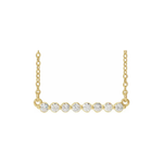 14K Gold 0.25 CTW Natural Diamond Bar Necklace Image