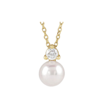 Freshwater Pearl &  Lab-Grown Diamond 16-18