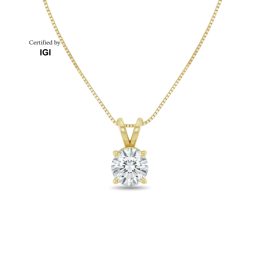 Prong-Set Round Lab-Grown Diamond Solitaire