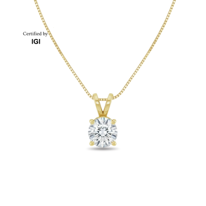 Prong-Set Round Lab-Grown Diamond Solitaire