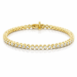 Lab-Grown Diamond Tennis Bracelet in Solid Gold Image