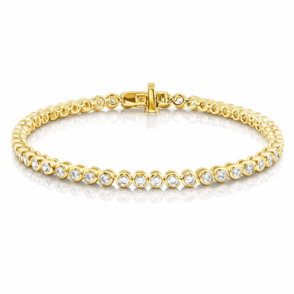 Lab-Grown Diamond Tennis Bracelet in Solid Gold