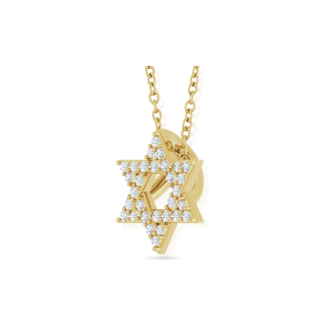 Star of David Necklace with Natural Diamonds