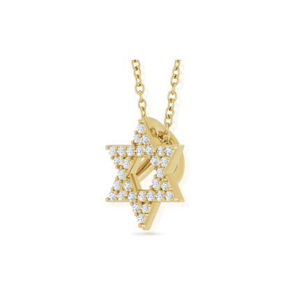 Star of David Necklace with Natural Diamonds