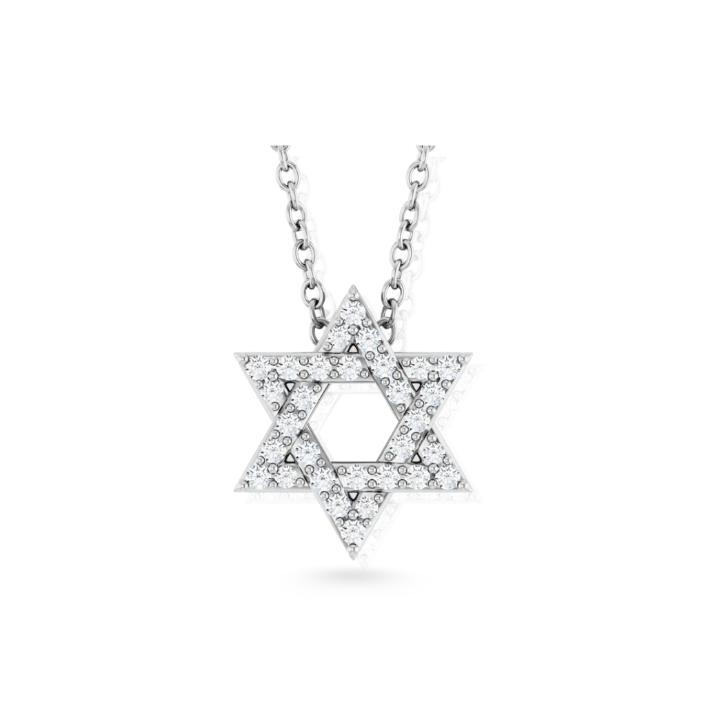 Star of David Necklace with Natural Diamonds