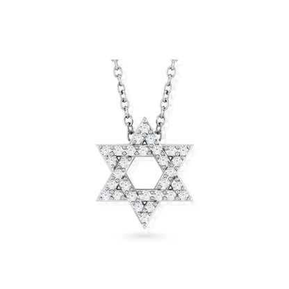Star of David Necklace with Natural Diamonds