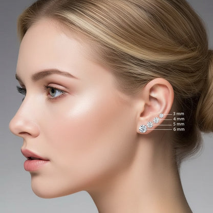 Round Lab-Grown Diamond Stud Earrings