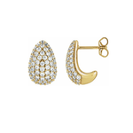 14K Solid Gold 1.75 CTW Lab-Grown Diamond Teardrop Earrings Image