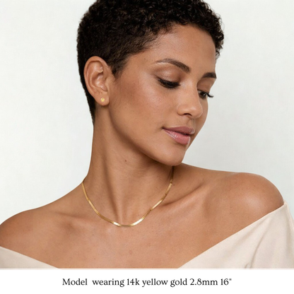 Flexible Herringbone Gold Chain