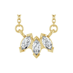 Lab-Grown Diamond Three-Stone Necklace (0.20 CTW), 18