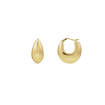 14K Yellow Gold Hoop Earrings, 25.1 mm Image