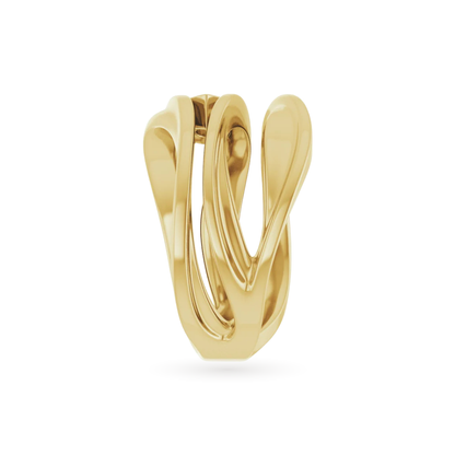 Natural Citrine Pear Ring in Solid Gold