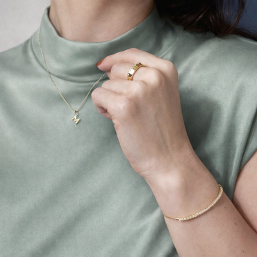 Solid Gold Ring with Natural Diamonds