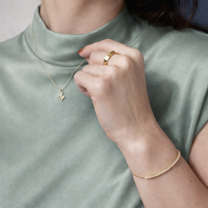 Solid Gold Ring with Natural Diamonds