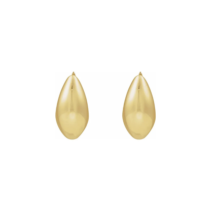 14K Yellow Gold Hoop Earrings, 25.1 mm