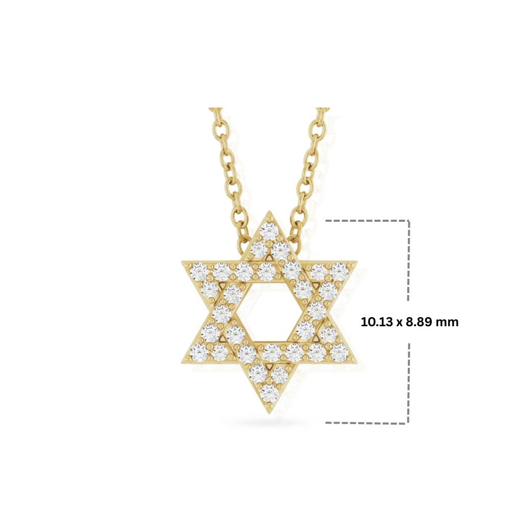 Star of David Necklace with Natural Diamonds