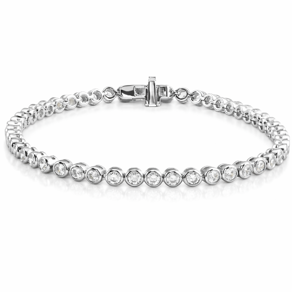 Lab-Grown Diamond Tennis Bracelet in Solid Gold