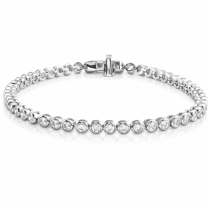 Lab-Grown Diamond Tennis Bracelet in Solid Gold