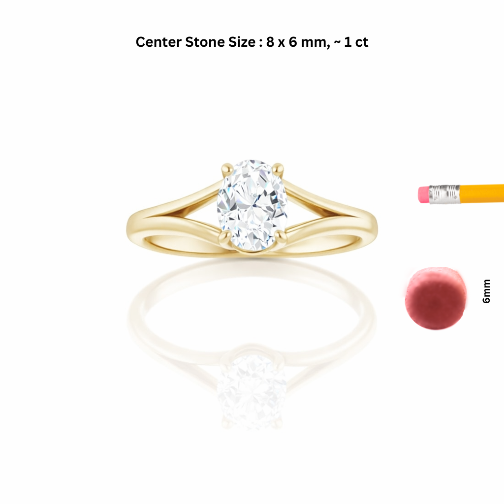 Oval Cut Diamond Solitaire Engagement Ring