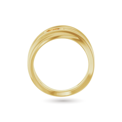 Natural Citrine Pear Ring in Solid Gold