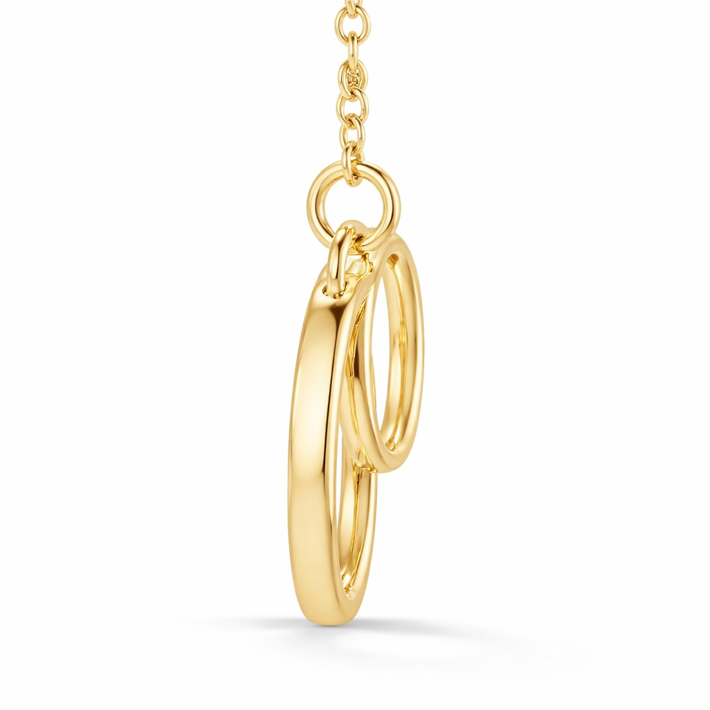 Interlocking Circle Necklace in 14K Yellow Gold
