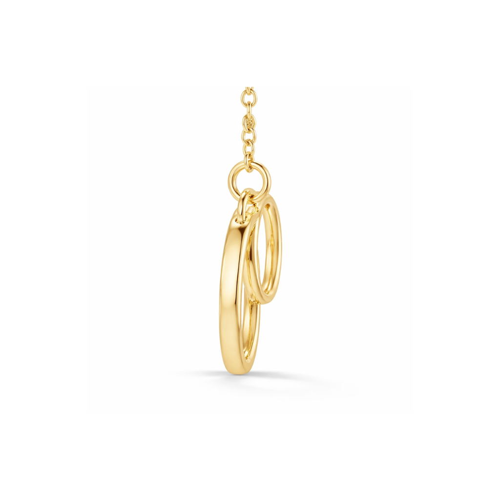Interlocking Circle Necklace in 14K Yellow Gold