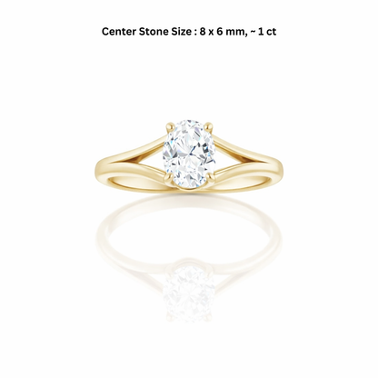 Oval Cut Diamond Solitaire Engagement Ring