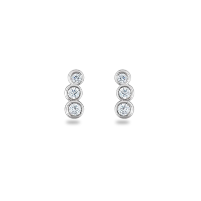 Petite Natural Diamond Ear Climber Earrings