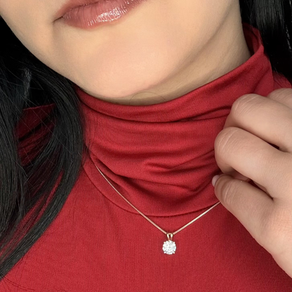 Round Lab-Grown Diamond Solitaire Necklace