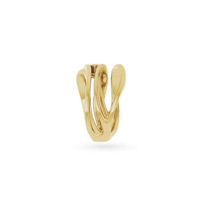 Natural Citrine Pear Ring in Solid Gold