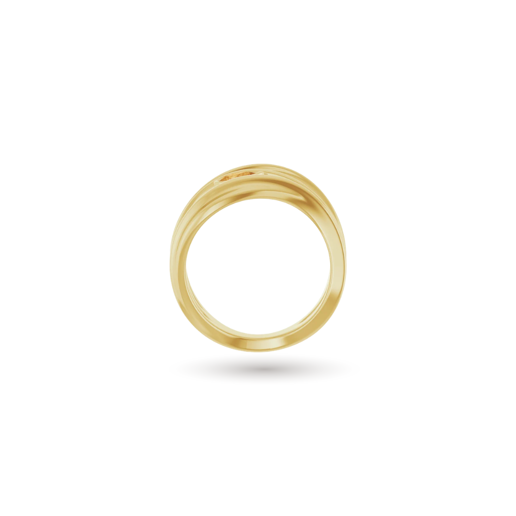 Natural Citrine Pear Ring in Solid Gold