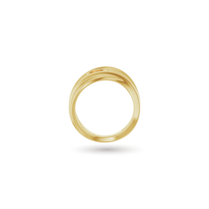 Natural Citrine Pear Ring in Solid Gold