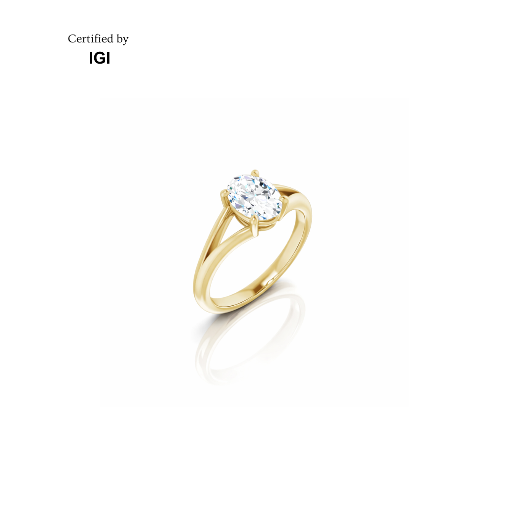 Oval Cut Diamond Solitaire Engagement Ring