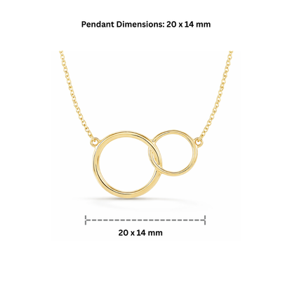 Interlocking Circle Necklace in 14K Yellow Gold