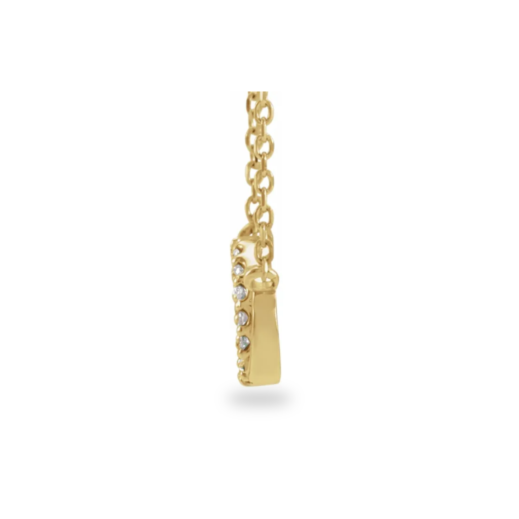 Natural Diamond Interlocking Circle 18" Necklace