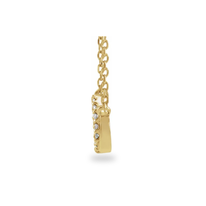 Natural Diamond Interlocking Circle 18" Necklace