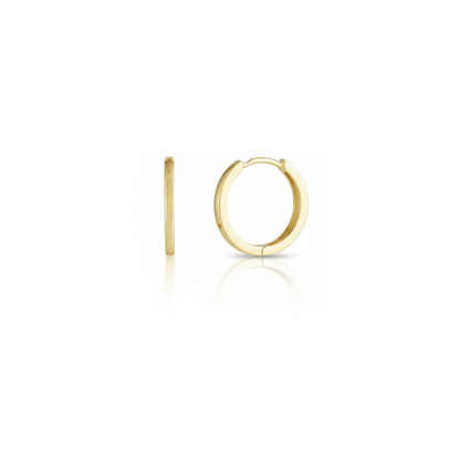 14K Yellow Gold Hinged Hoop Earrings
