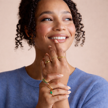 Natural Diamond Bypass Ring in 14K Gold